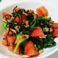 すみちゃんこ's cooksnap of when they made 菜の花(小松菜もOK)とトマトのゴマ昆布.