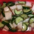 ★hしましま★'s cooksnap of when they made 好評！きゅうりと大根の漬け物♪たくあん.