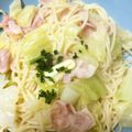 クックXQL45U☆'s cooksnap of when they made キャベツ&ベーコンのバタースープパスタ.