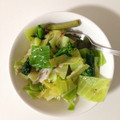 xoz's cooksnap of when they made ☆菜の花 キャベツの鰹節 えごま油和え♡.