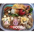 しなまみぃ's cooksnap of when they made ツムツム プーさん⭐簡単キャラ弁⭐.