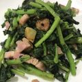 nicamom's cooksnap of when they made 超シンプル♪かき菜とベーコンコンソメ炒め.