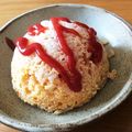 ぐ～ちょこらった♪'s cooksnap of when they made 卵かけご飯☆ オムライス風♪.