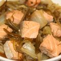 ぷのぷの's cooksnap of when they made 鮭と白菜の昆布煮.