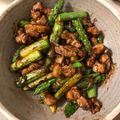hirotoiga's cooksnap of when they made アスパラと豚バラ肉の甜麺醤香ばしいよ炒め.