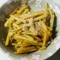 生まれは蜂蜜's cooksnap of when they made だいこんの皮できんぴら.