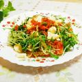 旦那は皿洗い's cooksnap of when they made キムチ・豆腐・水菜のもりもりサラダ！.