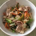 tikariri's cooksnap of when they made 大根と小松菜と豚肉の塩しょうが炒め.