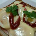 ☆shizu's cooksnap of when they made とろーりチーズで卵が見えないトースト.