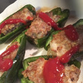 アミカママa's cooksnap of when they made ピーマンの肉詰　苦さをおさえました.