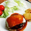 める子。's cooksnap of when they made 美味しいハンバーグの作り方♡.