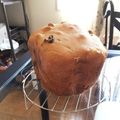 ☆環音☆'s cooksnap of when they made 手間なし！シナモンレーズンベーグル食パン.