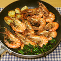 剣のしろくま's cooksnap of when they made 殻付き海老のアヒージョ･オイル焼きv3.
