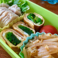 goodblue's cooksnap of when they made お弁当の彩りに　ほうれん草の卵巻き.