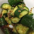ssister's cooksnap of when they made キュウリのごま和え.