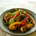 ちょこ０１７'s cooksnap of when they made ✿秋刀魚の蒲焼缶で簡単ピーマン炒め✿.