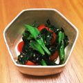 クック53ZYOI☆'s cooksnap of when they made トマトとおくらとワカメの塩麹ナムル.