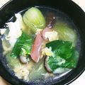 ﾁｮﾎﾞﾋﾟ's cooksnap of when they made 簡単　チンゲン菜　椎茸　卵の　中華スープ.