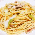 オルティス君's cooksnap of when they made 豚肉とネギのパスタ☆バター醤油.