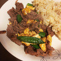 ミン坊's cooksnap of when they made 旨い(*´╰╯`๓)牛肉と卵の和風炒め♪.