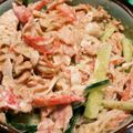 ♥ミルクティ♥'s cooksnap of when they made きゅうりカニカマシーチキンごまマヨサラダ.