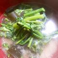 ぶどうなすび's cooksnap of when they made アレッタ(茎ブロッコリー)のお味噌汁.