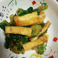 クックS3KLCL☆'s cooksnap of when they made 青梗菜とうす揚げの胡麻和え！お弁当にも.
