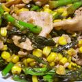 Rick_t's cooksnap of when they made 豚バラと菜の花の、味噌バターコーン炒め.