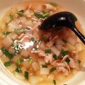 ねむねむ♪'s cooksnap of when they made 大根にら豚肉の中華スープ.