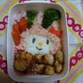ほのけんmama's cooksnap of when they made 春♡マイメロディーのキャラ弁.