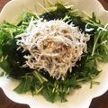 Loomer's cooksnap of when they made 簡単★水菜わかめしらすのさっぱりサラダ.