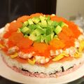 PocoMilky's cooksnap of when they made 女の子限定♥ちらし寿司ケーキ.