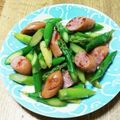 こっこちゃーん's cooksnap of when they made ＊簡単！アスパラウィンナー炒め＊.