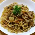 oninopantu's cooksnap of when they made たらこと舞茸のパスタ.