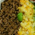ma___111's cooksnap of when they made 焼肉のタレで簡単そぼろ！二色丼にも！.