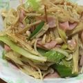 黄金の輝き亭's cooksnap of when they made 長ネギ・えのき・ベーコンのバター醤油炒め.
