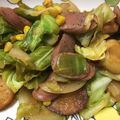尼こち's cooksnap of when they made 簡単☆ぽてキャベウインナーのぽん酢炒め.