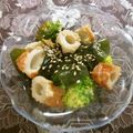 ☆Rokko☆'s cooksnap of when they made ブロッコリーと竹輪とワカメのわさマヨポン.