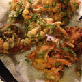 アメリア☆'s cooksnap of when they made にんじん葉と桜えびとチーズのかき揚げ.