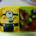たべたべこ's cooksnap of when they made キャラ弁☆オムライスのミニオンズ♪.