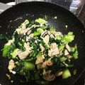 パンダ焼き☆'s cooksnap of when they made 豚肉の卵炒め☆チンゲンサイとニラ入り.