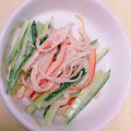 Rirunyann's cooksnap of when they made きゅうりカニカマシーチキンごまマヨサラダ.