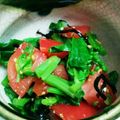 はんぶんこ☆'s cooksnap of when they made 菜の花(小松菜もOK)とトマトのゴマ昆布.