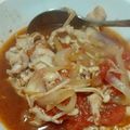 明日丸's cooksnap of when they made トマト缶でトマトすき焼き　.