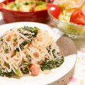 noamanma's cooksnap of when they made ✿白滝と水菜のたらこバター炒め✿.