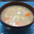 kyao☆'s cooksnap of when they made 花粉症対策！蓮根舞茸白菜の味噌汁.