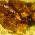 kitchon's cooksnap of when they made ❀大葉にんにく醤油で豆腐の豚肉巻き❀.