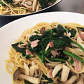 ハルニョッキ's cooksnap of when they made 簡単☆ほうれん草としめじの和風スパゲティ.