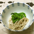 おはなすき's cooksnap of when they made 菜の花とレンコンとえのき茸の炒め物.