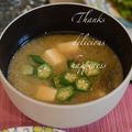 ruruchirin's cooksnap of when they made オクラと豆腐、とろろ昆布のお味噌汁.